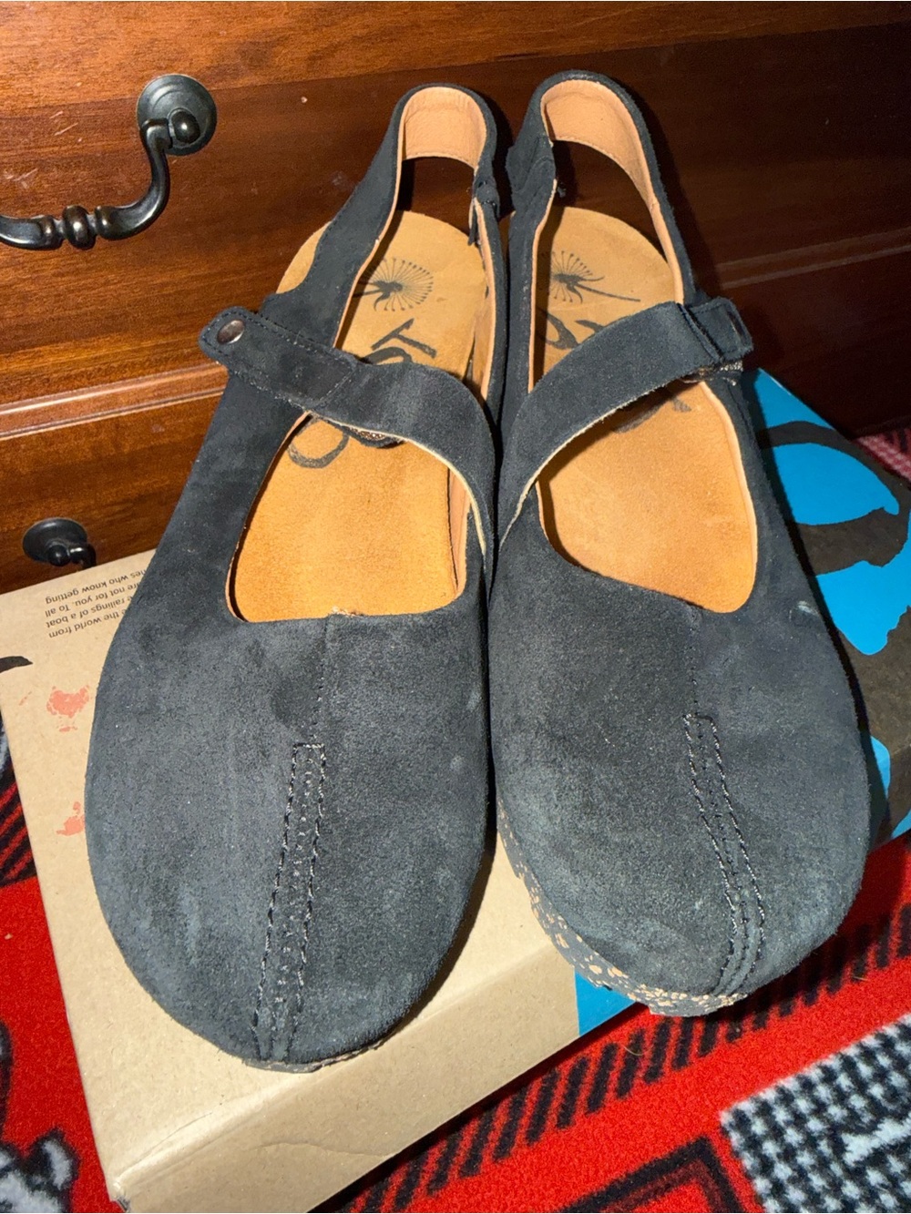 NIB OTBS Black Suede Platform Mary Jane Women's Shoes - Picture 3 of 8